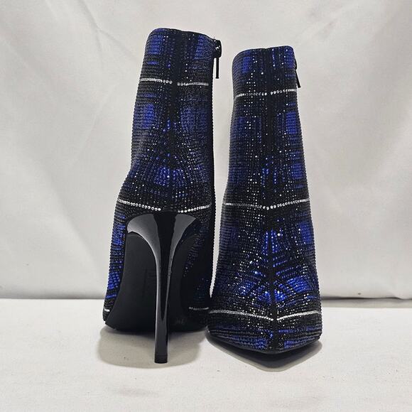 INC International Concepts Women's Stiletto Reisa Boots Size 7 Cobalt Plaid NWT - Picture 6 of 8